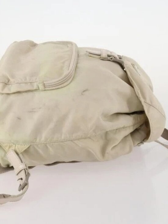 PRADA Backpack Nylon White Silver Auth bs33253 main image 15